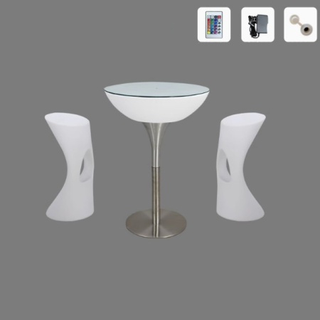 Комплект светящейся мебели Стол+2 стула V3 Комплект светящейся мебели Стол+2 стула V3